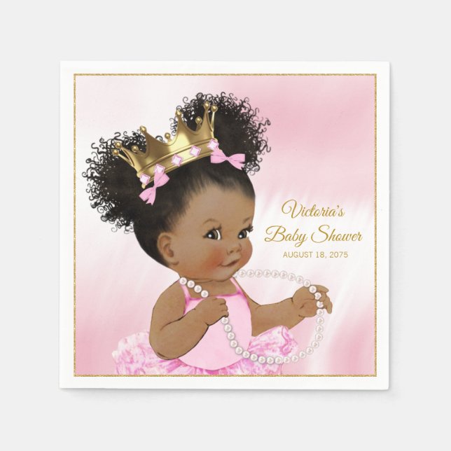 Serviettes en papier Baby shower Princess (Devant)