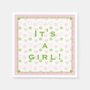 Serviettes En Papier Baby shower standard Napkin "Sucre et épices"