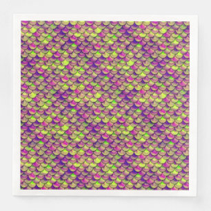 Serviettes En Papier Balances violettes et vertes