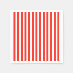 Serviettes En Papier Balançoires de cirque rouge et blanc