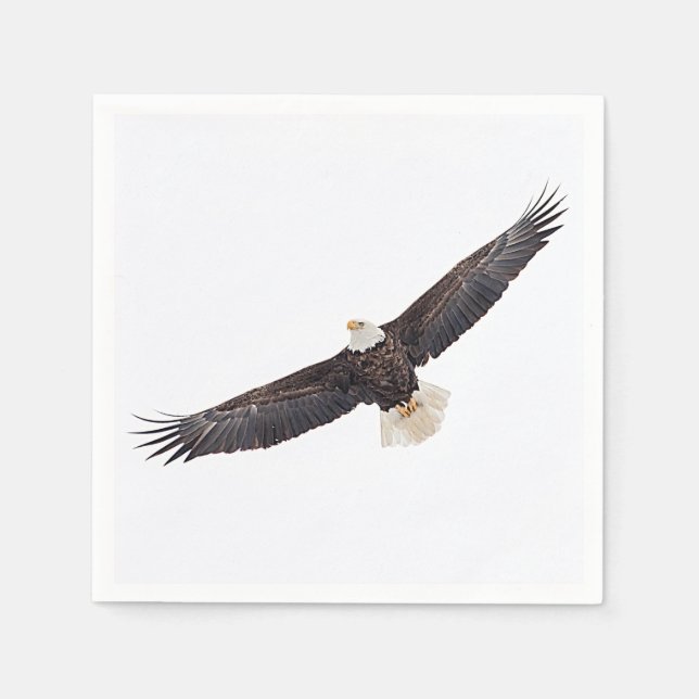 Serviettes En Papier Bald Eagle en vol (Devant)