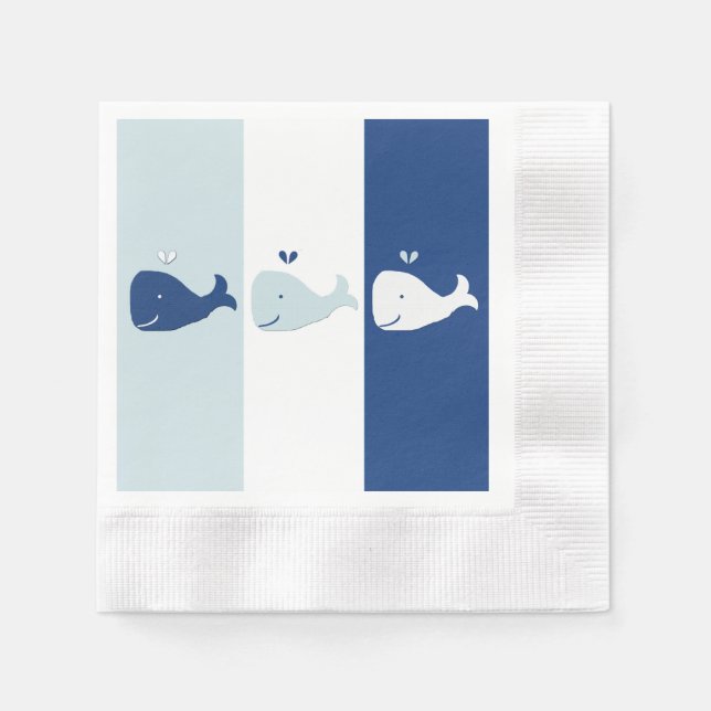 Serviettes En Papier Baleine (Devant)