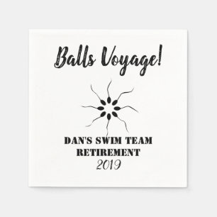 Serviettes En Papier Balls Voyage   Retraite de l'équipe de natation   