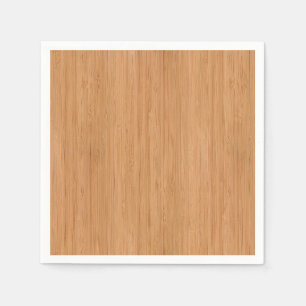 Serviettes En Papier Bambou naturel apparence du grain de bois