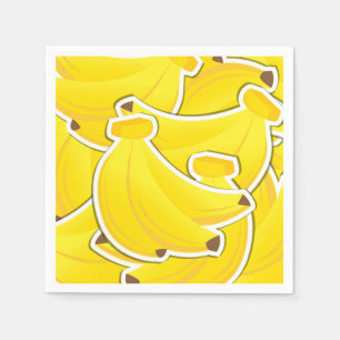Serviettes En Papier Bananes funky