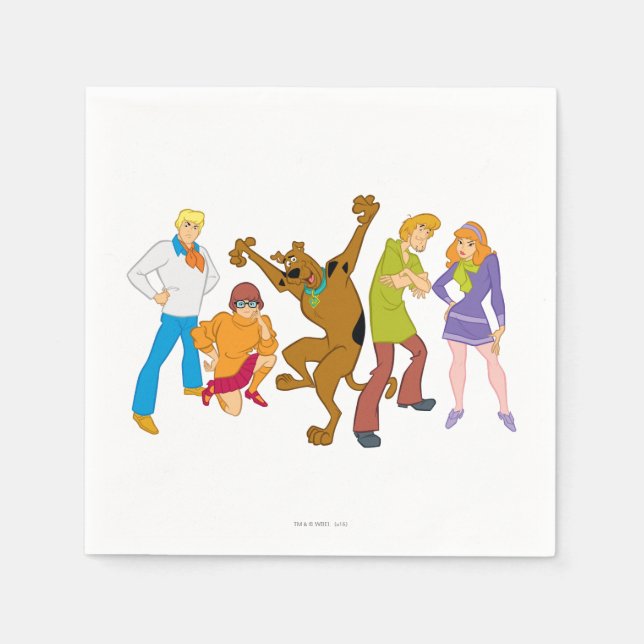 Serviettes En Papier Bande entière 16 Mystery Inc (Devant)