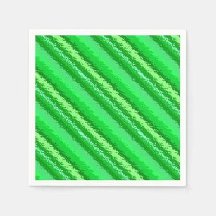 Serviettes En Papier Bandes de verre - tons vert émeraude
