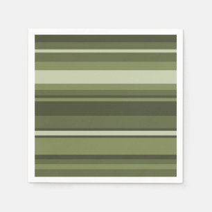 Serviettes En Papier Bandes vert olive