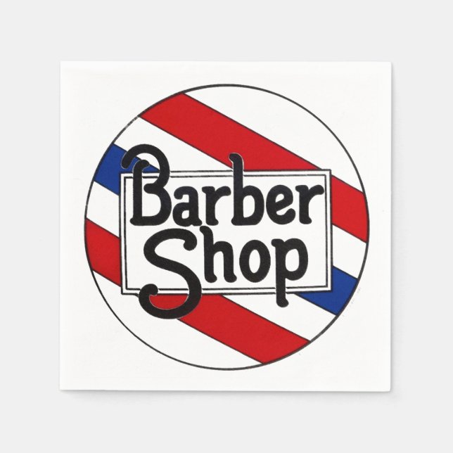 Serviettes En Papier Barbershop (Devant)
