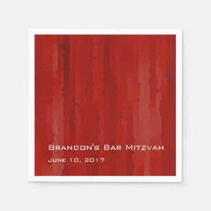 Serviettes En Papier Barre Mitzvah Red Techno Streaks