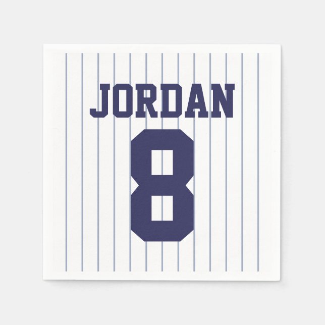 Serviettes En Papier Baseball Jersey - Sports Thème Anniversaire (Devant)