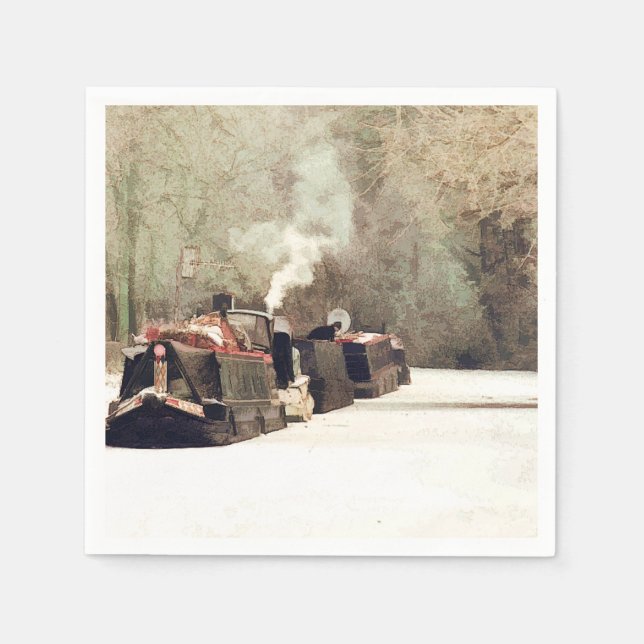 SERVIETTES EN PAPIER BATEAUX DE CANAL (Devant)