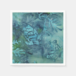 Serviettes En Papier Batik de tortues de mer
