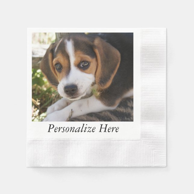 Serviettes En Papier Beagles chiots (Devant)