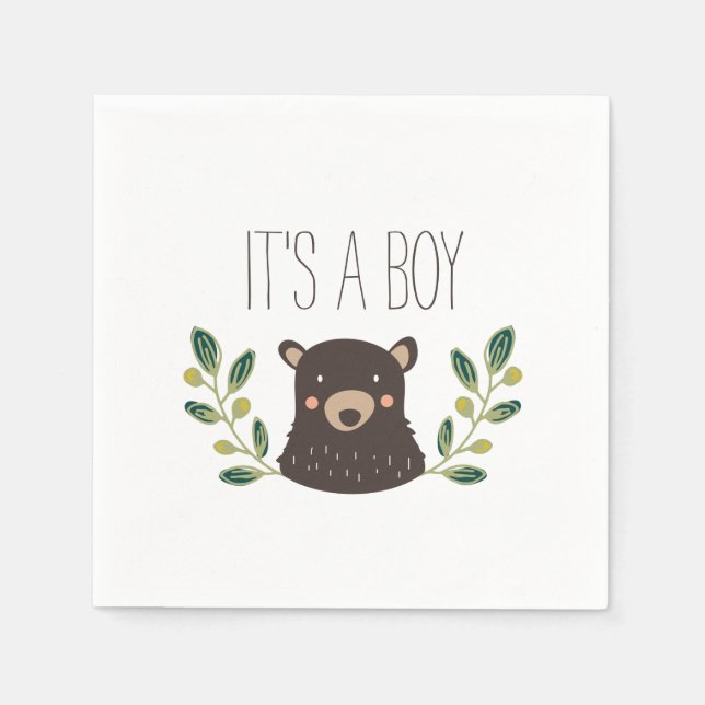 Serviettes En Papier Bear Cub (Devant)