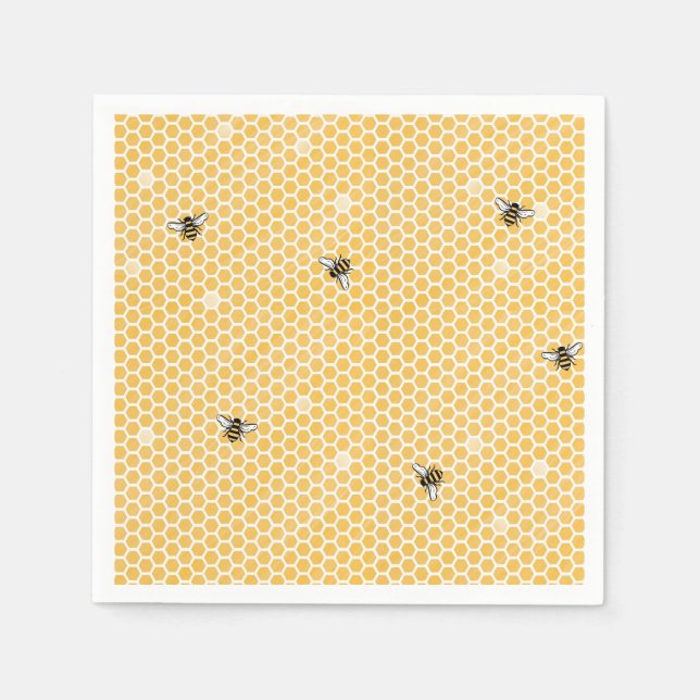 Serviettes En Papier Bee Tea Party Napkin (Devant)