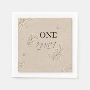 Serviettes en papier beige Baby's Breath pour le p