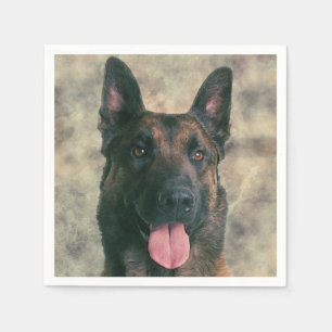 Serviettes En Papier Belge Malinois - berger belge - Maligator