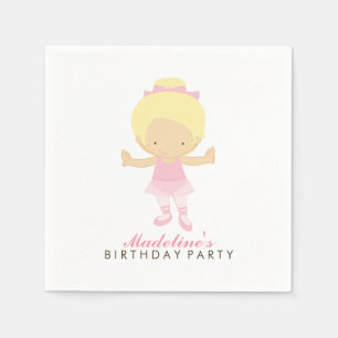 Serviettes En Papier Belle Danse de Ballet Fête d'Anniversaire