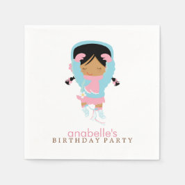 Serviettes En Papier Belle Figure Skater Fête d'anniversaire de fille