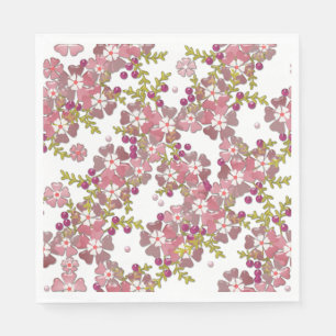Serviettes En Papier Belles fleurs en verre,