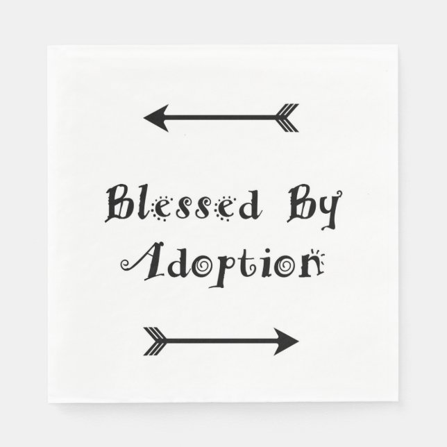 Serviettes En Papier Béni par l'adoption - Soins d'accueil (Devant)