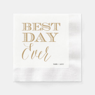 Serviettes En Papier BEST DAY EVER cocktail napkin