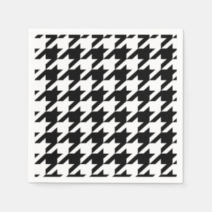 Serviettes En Papier Beurre noire et blanche