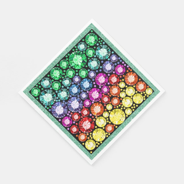 Serviettes En Papier Bijoux à billes Image Napkins (Coin)