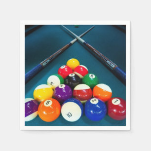 Serviettes en papier billard