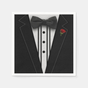 Serviettes En Papier Black Tuxedo