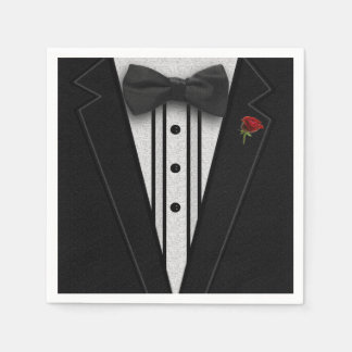 Serviettes En Papier Black Tuxedo