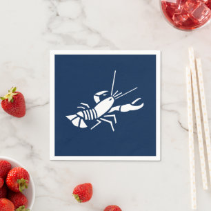 serviettes en papier bleu et blanc de la marine de