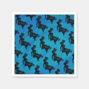Serviettes En Papier Bleu tambour Boogie Nights New York