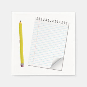 Serviettes En Papier Bloc-Notes Et Papier Crayon