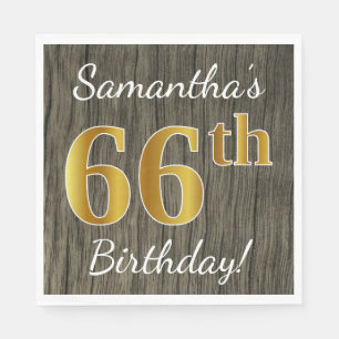 Serviettes En Papier Bois de Faux, anniversaire d'or de Faux