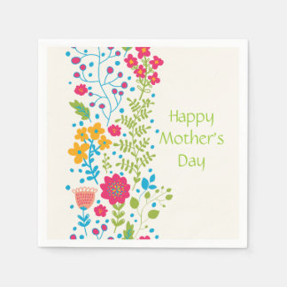 Serviettes En Papier Bonne fête des mères Fleurs de printemps