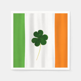 Serviettes En Papier Bonne St. Patrick's Day Irlandais Drapeau Shamrock