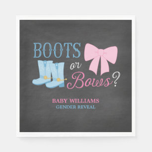 Serviettes En Papier Boots or Bows Genre Reveillez Baby shower de fête