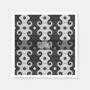 Serviettes En Papier Boucles d'yeux en diamant Abstrait Motif serviette