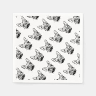 Serviettes En Papier Bouledogue français