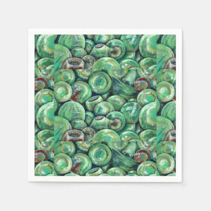 Serviettes En Papier Boules de Noël vertes