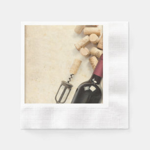 Serviettes En Papier Bouteille de vin