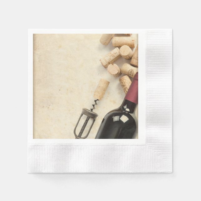 Serviettes En Papier Bouteille de vin (Devant)