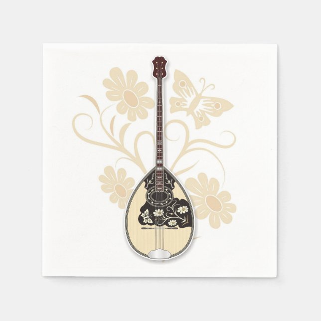 Serviettes En Papier Bouzouki (Devant)