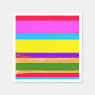 Serviettes En Papier Bright Stripes Fiesta Cinco De Mayo Anniversaire