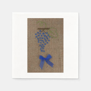 Serviettes En Papier Broderie à la main raisins serviette