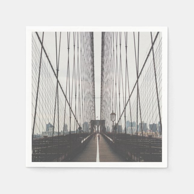 Serviettes En Papier Brooklyn Bridge, New York (Devant)