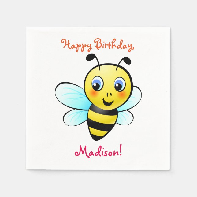 Serviettes En Papier Bumblebee personnalisable (Devant)