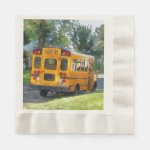 Serviettes En Papier Bus scolaire garé